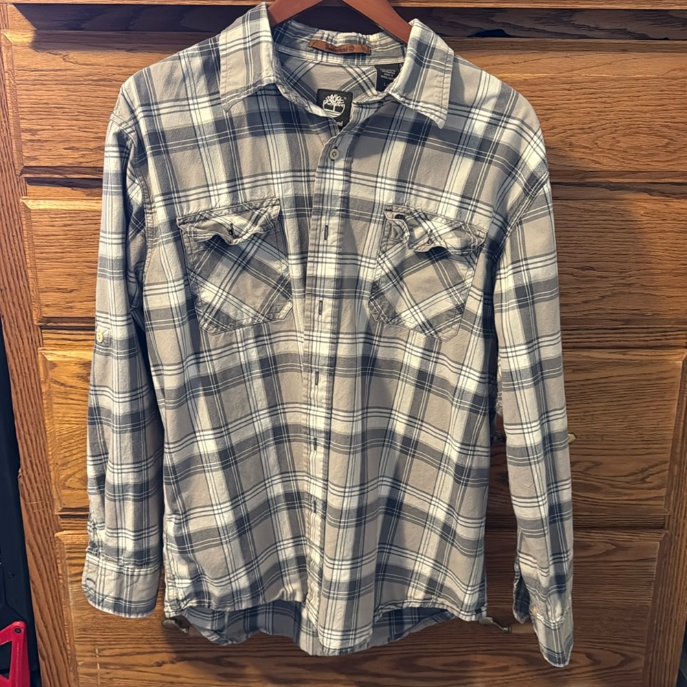 Timberland plaid button down shirt